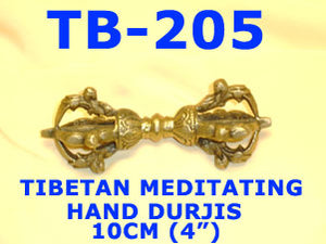 TB 205 TIBETAN MEDITATING HAND DURJIS (4")         
