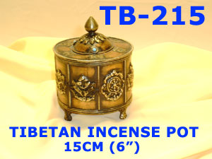 TB 215 TIBETAN INCENSE POT         