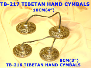 TB 217 TIBETAN HAND CYMBALS 3.5 4"         