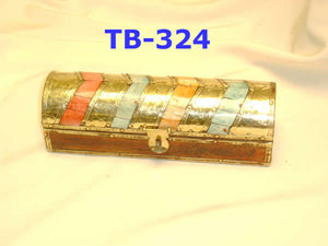 TB 324 TIBETAN SHELL FILIGREE BOX         