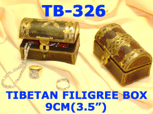 TB 326 TIBETAN FILIGREE BOX         