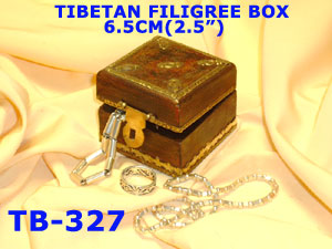 TB 327 TIBETAN FILIGREE BOX         