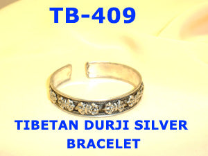 TB 409 TIBETAN DURJI SILVER BRACELET         