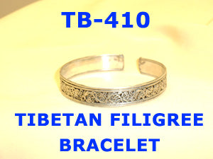 TB 410 TIBETAN FILIGREE BRACELET         
