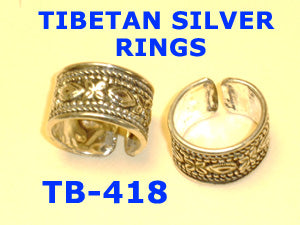 TB 418 TIBETAN SILVER RINGS         