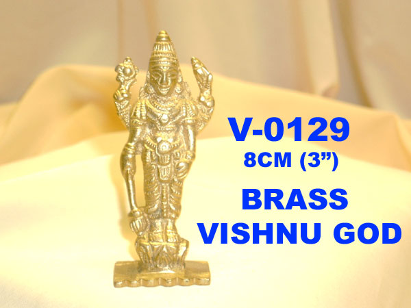V 0129 BRASS VISHNU GOD