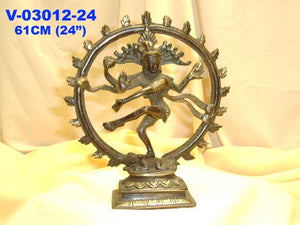 V 3012 23 24" OXIDISED NATRAJ (SHIVA) DANCING (24")       