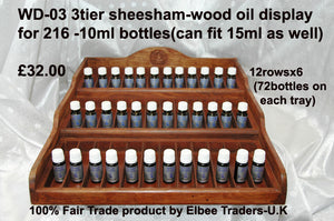 WD 3 Wooden Oil Rack 3 tier216 oils       