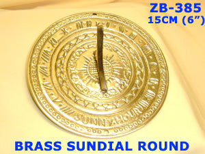 B 385 BRASS SUNDIAL   ROUND         