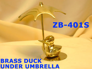 B 401S BRASS DUCK UNDER UMBRELLA   SMALL        