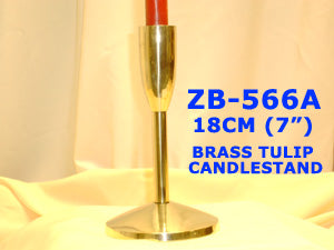 ZB 566A BRASS TULIP  CANDLESTAND         