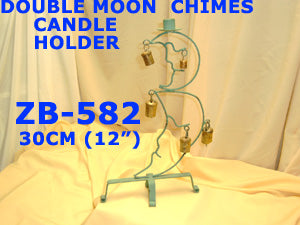 B 582 DOUBLE MOON CHIMES  CANDLEHODER         