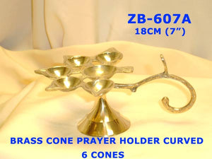 B 607A BRASS CONE PRAYER HOLDER         