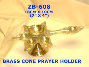 B 608 BRASS CONE PRAYER HOLDER          