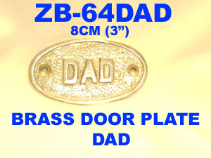 ZB 64DAD BRASS DOOR PLATE "DAD"         
