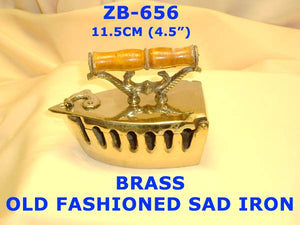 ZB 656 BRASS OLD FASHIONED SAD IRON         
