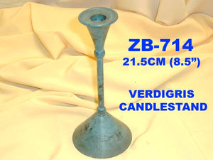ZB 714  VERDIGRIS CANDLESTAND  (8.5")         