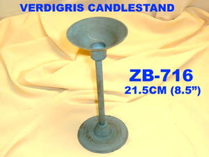 ZB 716 VERDIGRIS CANDLESTAND (8.5")         