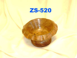 S 520 WOODEN TABLE BOWL SERATED EDGES          
