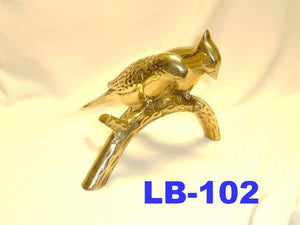 LB 102 SO BRASS 2 PARROTS ON BRANCH        