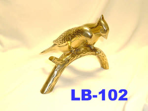 LB 102 BRASS 2 PARROTS ON BRANCH         